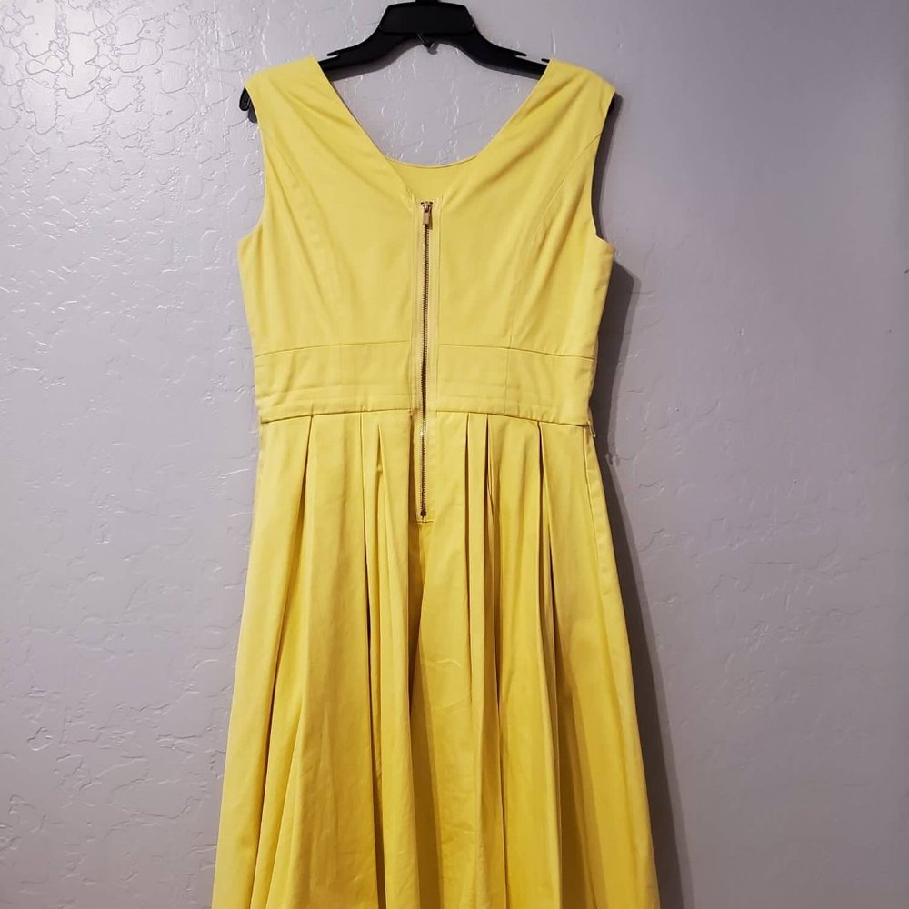 Calvin Klein Yellow A Line Dress Size 8